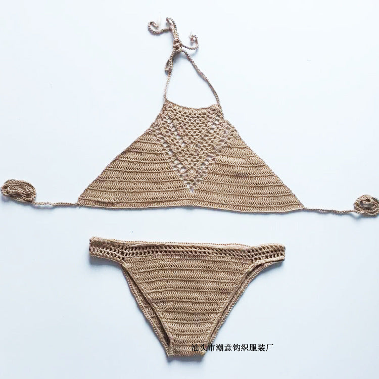 Europe explosion hook hand woven suit sexy bikinis beach bikinis bra swim suit 4032423925 1740350160