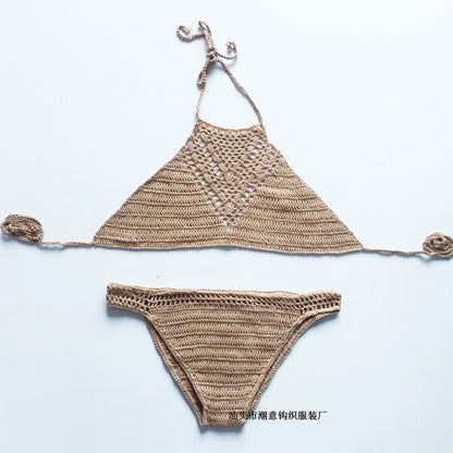 Europe explosion hook hand woven suit sexy bikinis beach bikinis bra swim suit 4032423925 1740350160