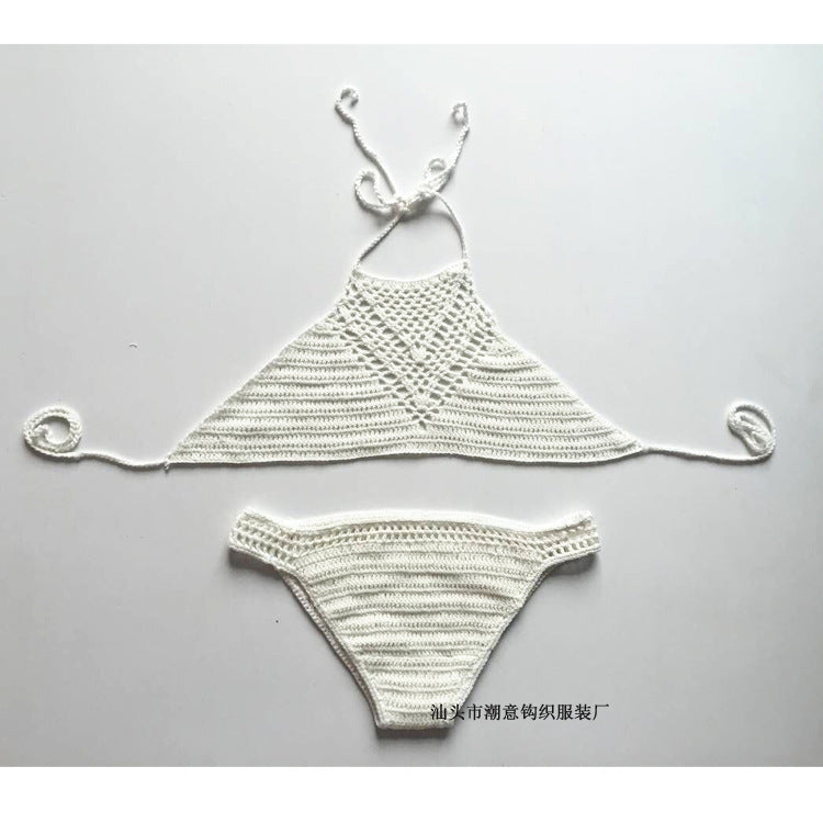 Europe explosion hook hand woven suit sexy bikinis beach bikinis bra swim suit 4032426813 1740350160