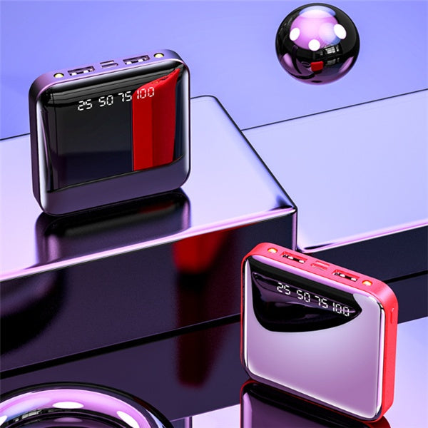 Mini Power Bank 20000 MAh Portable Mirror Digital Display Power Bank - 图片 7