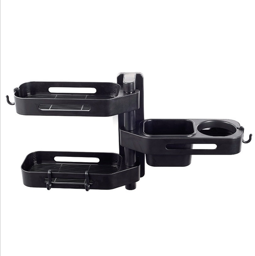 Rotating wall-mounted storage box kitchen bathroom toilet debris plastic punch-free storage finishing box 403803415474
