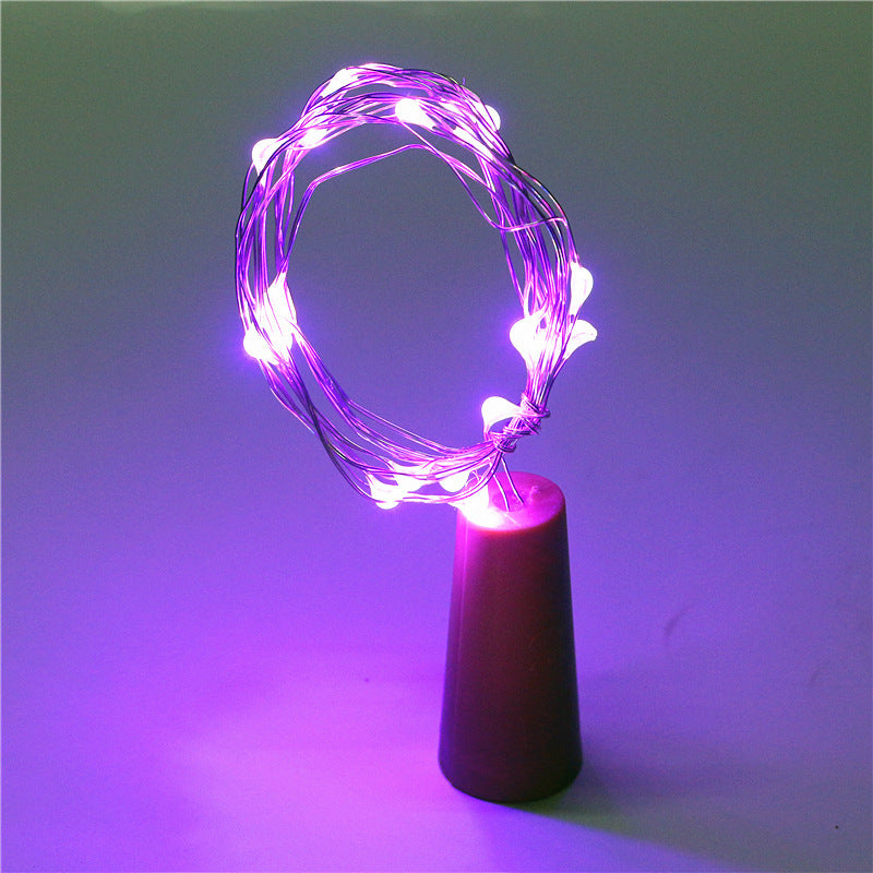 Red wine cork string 2 meters 20 colorful lights 4050683717923