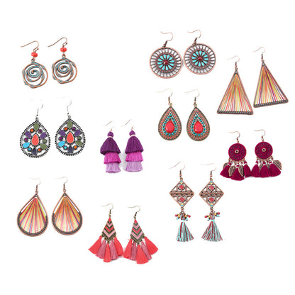 Vintage Bohemian Style Hand-woven Tassel Earrings 40513c0d 73a7 47dc af05 f99b3aec6537