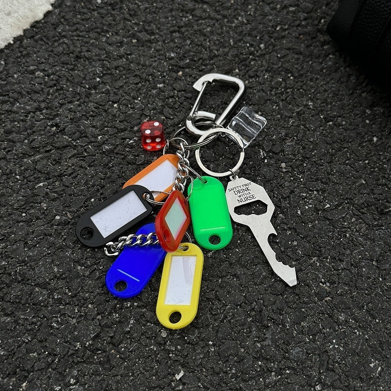 Fashion Personality Multi-element Pendant Keychain 4056b5f5 57f2 4a3e b69b 8796e6ad860c