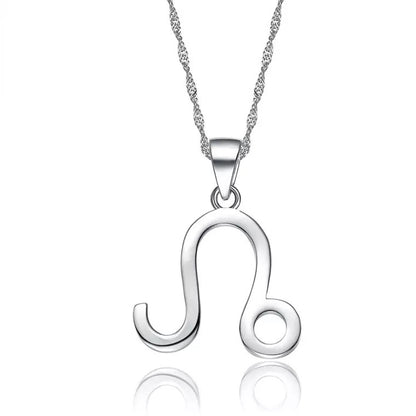 S925 Sterling Silver Twelve Constellation Pendant Fashion Simple 40589c01 6aa8 4e9e a32b 4531dde94b64