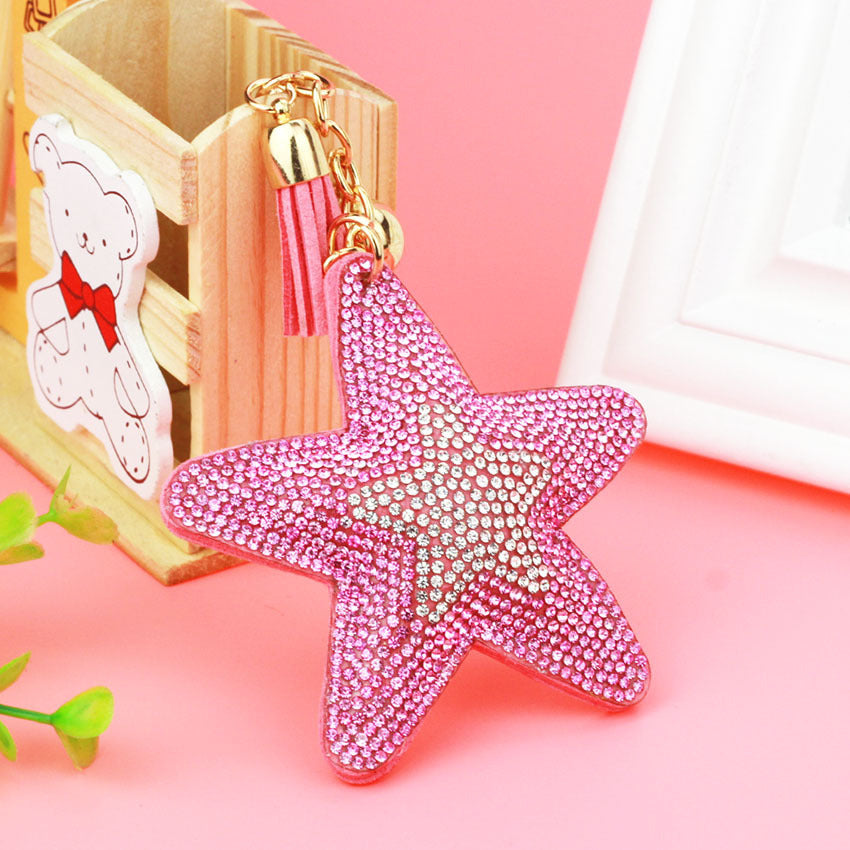 Creative Pentagram Tassel Crystal Key Chain 4059d14d 3116 4b3b 98ee 94662663e948