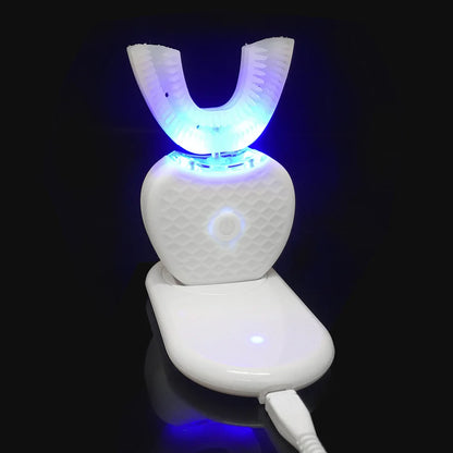 فرشاة أسنان كهربائية ذكية قابلة لإعادة الشحن عبر USB على شكل حرف U