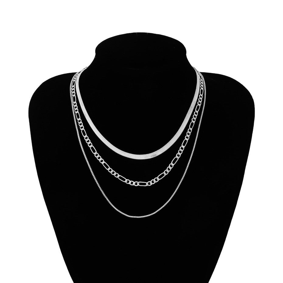 Personalized multi layer snake bone chain 4061894042220