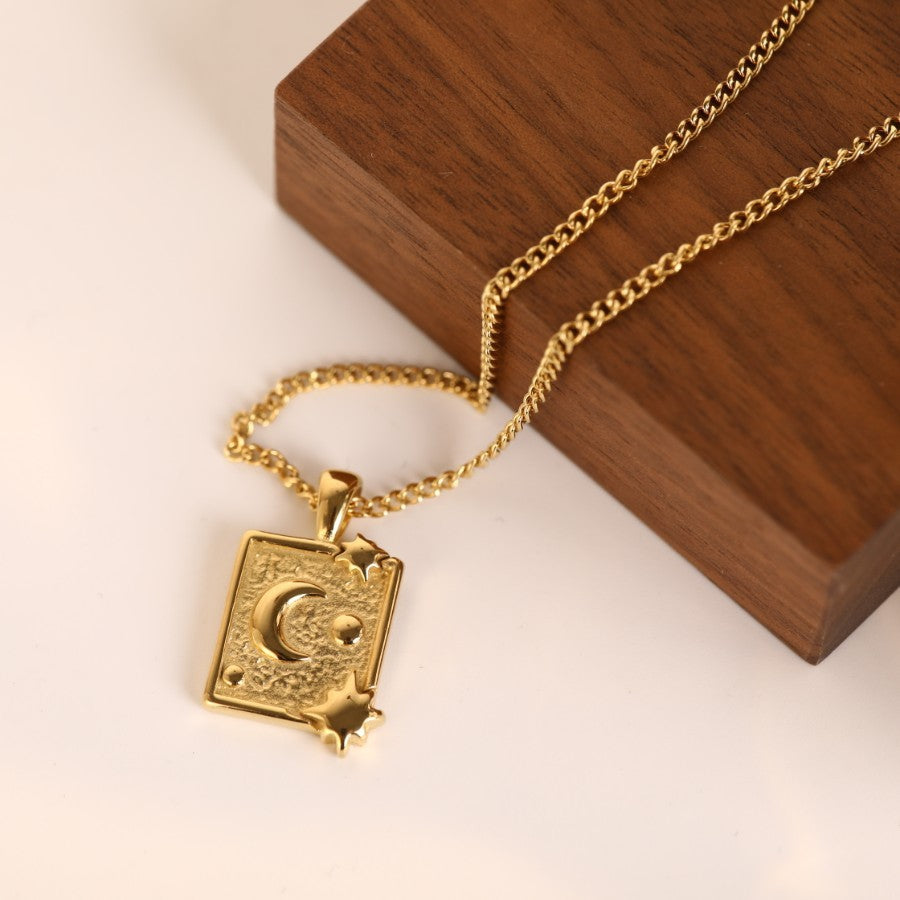 Square Pendant Titanium Steel Necklace Women 40630548 a69e 4503 a237 757caf2e7319