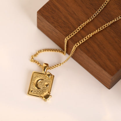 Square Pendant Titanium Steel Necklace Women 40630548 a69e 4503 a237 757caf2e7319