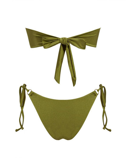 Split Swimsuit Bikini Suit Sunshine Bath Beach Tube Top Women