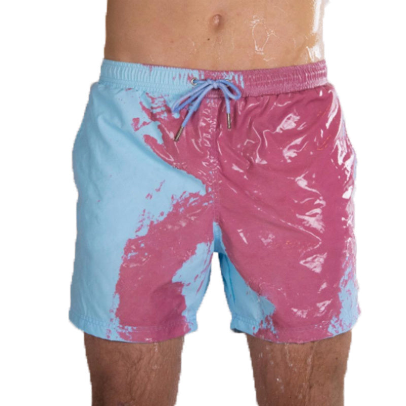 Magical Change Color Beach Shorts Summer Men Swimming Trunks Swimwear Swimsuit Quick Dry bathing shorts Beach Pant 4064410281