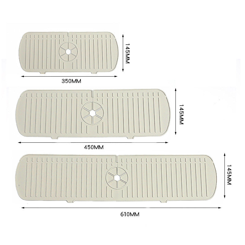 Silicone Draining Pad Wash Basin Kitchen Faucet Splash-proof Mat Multifunctional Sink Draining Table Splash-proof Water Artif
