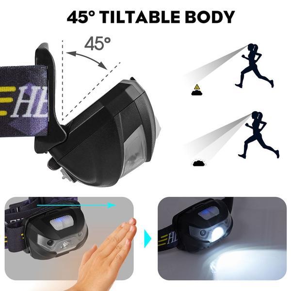 LED Headlamp 3000LM Mini Body Motion Sensor 408823402550