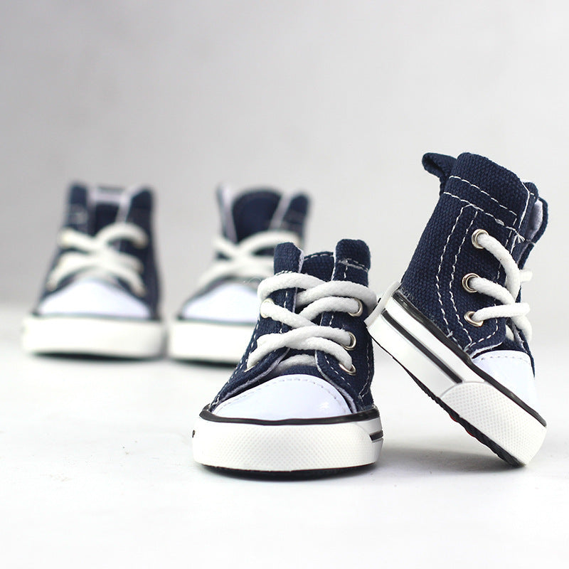 Pet cowboy canvas shoes for dogs 4096673200378