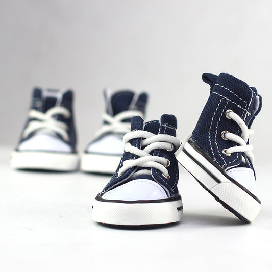 Pet cowboy canvas shoes for dogs 4096673200378