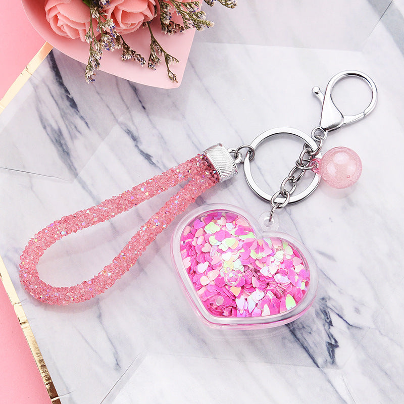 Acrylic Oil-filled Creative Heart Keychain Pendant 4098f0f9 9fdd 4abf ae76 e7e9d01a94df