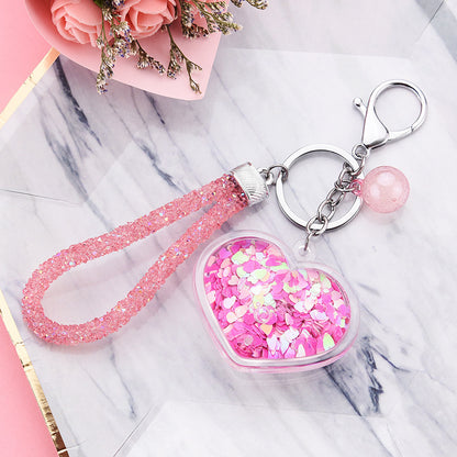 Acrylic Oil-filled Creative Heart Keychain Pendant 4098f0f9 9fdd 4abf ae76 e7e9d01a94df