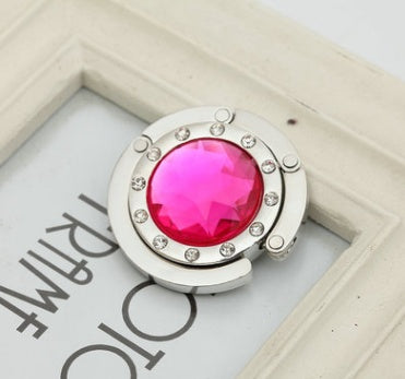 Fashion ladies crystal bag hook personality purple diamond metal bag hook 409952301103
