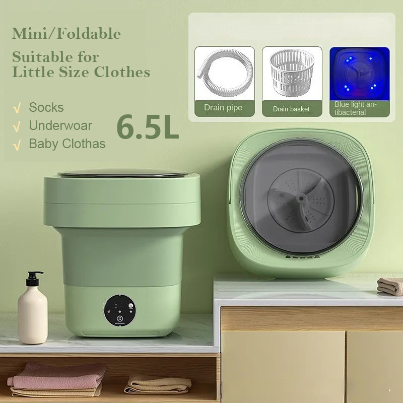 Mini Foldable Washing Machine Portable Mini Socks Underwear Panties Washing Machine Big Capacity 3 Models With Spinning Dry G
