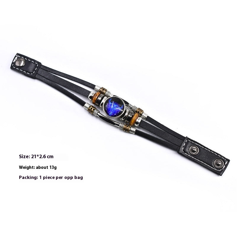 Personalized Three-layer Woven Beads Leather Bracelet 40adf3b5 870b 4a74 8f25 f1076f60730e trans