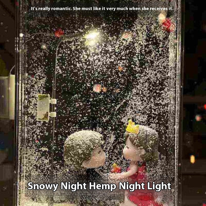 Magic Snowy Landscape Night Lights Small Street Light Snowy Flowing Night DIY Christmas Lights Christmas Desktop Decor Handma