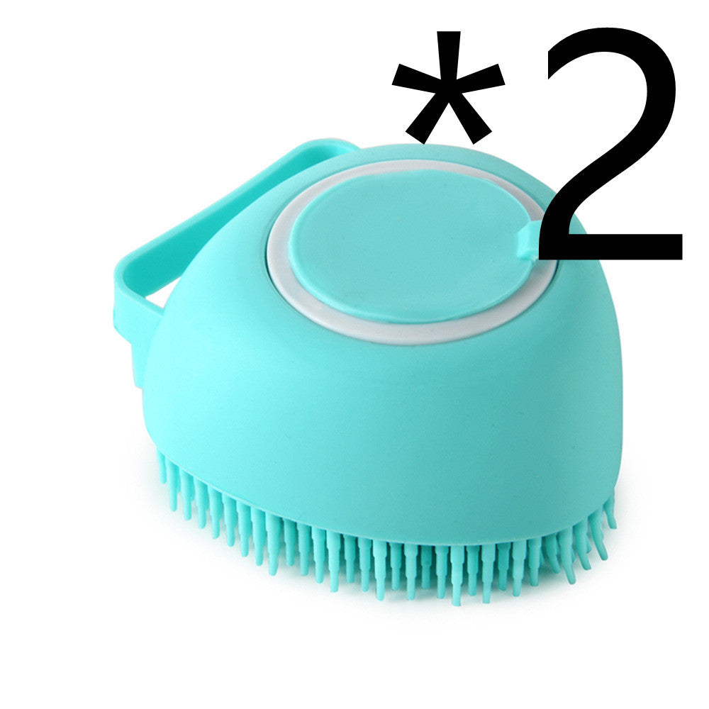 Silicone Dog Bath Massage Gloves Brush Pet Cat Bathroom Cleaning Tool Comb Brush For Dog Can Pour Shampoo Dog Grooming Suppli