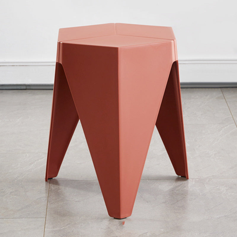 Household Plastic Stool Nordic Windmill Round Stool Thickened Stackable Plastic Stool Simple Modern Dining-table Chair High B