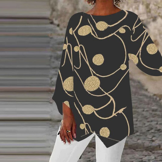 3D Printed Abstract Graphic V Neck Shirt - HD Wireless Product #1