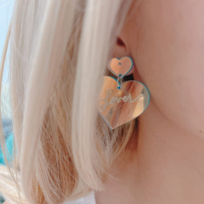 Colorful Laser Color-changing Acrylic Exaggerated Earrings 40da9771 6664 49e3 bc9d eaa39b46ce0a