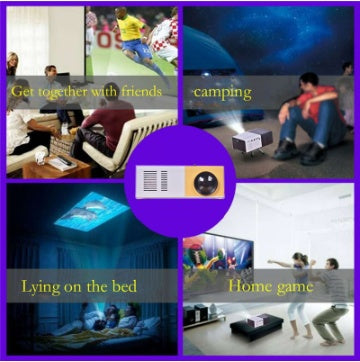 Portable Projector 3D Hd Led Home Theater Cinema HDMI-compatible Usb Audio Projector Yg300 Mini Projector 4101170453647