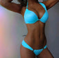 New solid color iron buckle split swimsuit bikini folds explosion sexy bikinii female swimsuit 4101533003091 dd3f1f60 5979 44