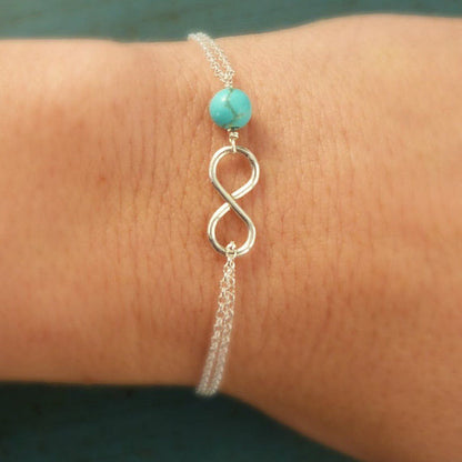 Simple turquoise beaded women's bracelet 4103422426