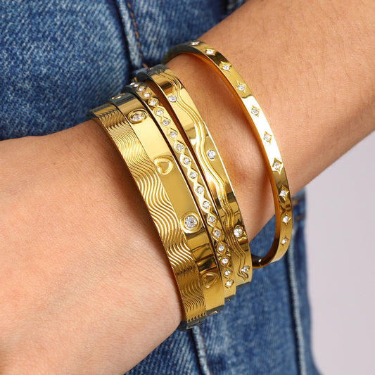 European And American Stainless Steel Zircon Bracelet Buckle Bracelet 4115aa82 4cc2 427f 8786 4b3d303c2b1c