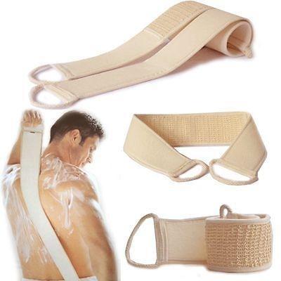 Pure natural cotton and linen long strip pull back bath towel Strong exfoliating massage back bathing strip 411919752840