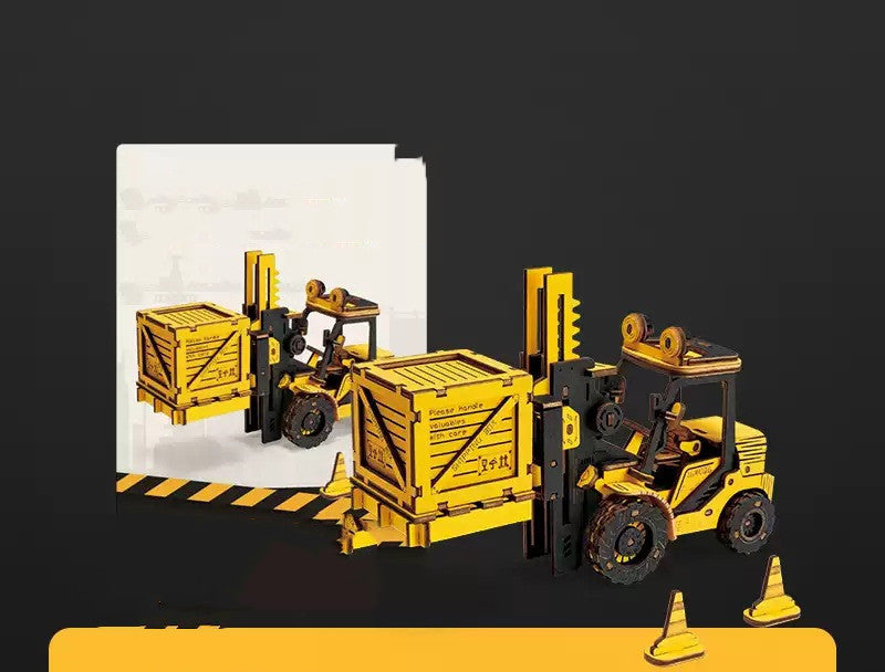 3d Three-dimensional Puzzle Wooden Assembly Power Engineering Vehicle - HD Wireless Product #6
