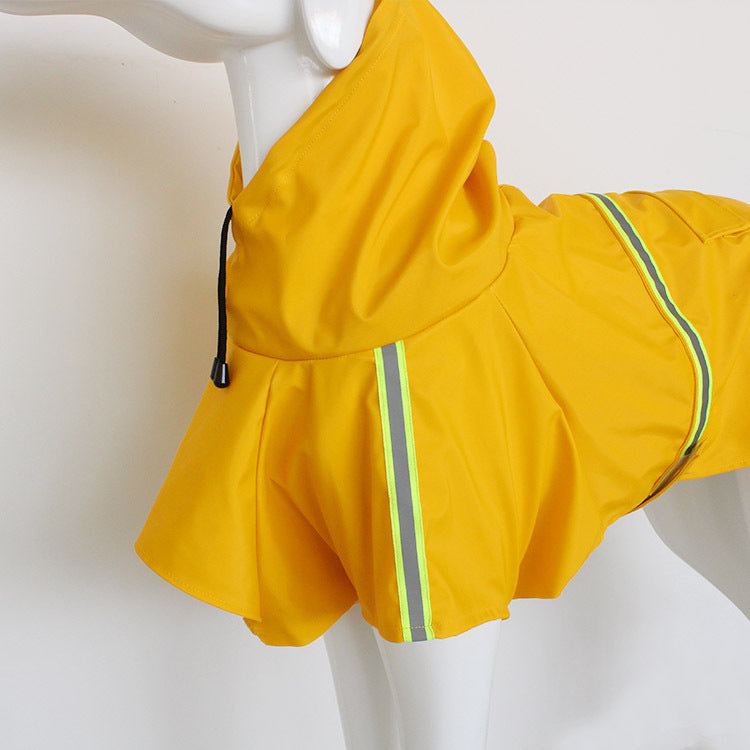 Spring and summer new dog raincoat waterproof cape dog reflective raincoat large dog raincoat 4133977011 609020808