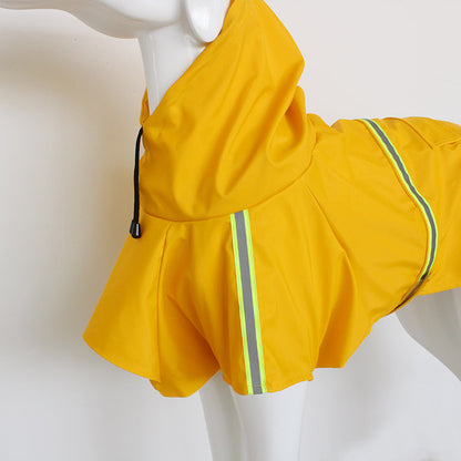 Spring and summer new dog raincoat waterproof cape dog reflective raincoat large dog raincoat 4133977011 609020808