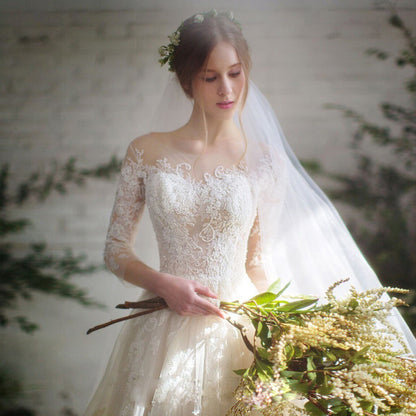 Wedding Dress Bride Lace Sleeves Dress 4137821077 1896326113