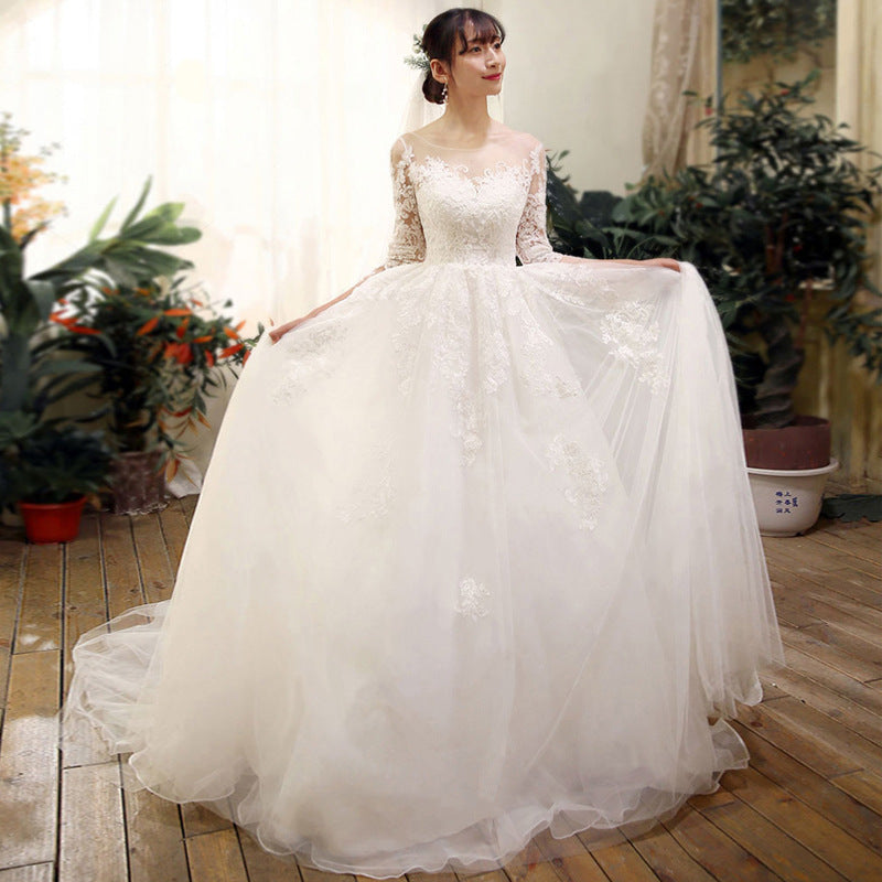 Wedding Dress Bride Lace Sleeves Dress 4142169438 1896326113