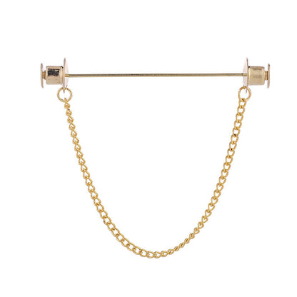 Metal Chain Tassel Pin Men's Shirt Bar Shaped Pin Suit Collar Pin Collar Buckle Accessories 41456a9e 7889 4526 8cff e000d6d84
