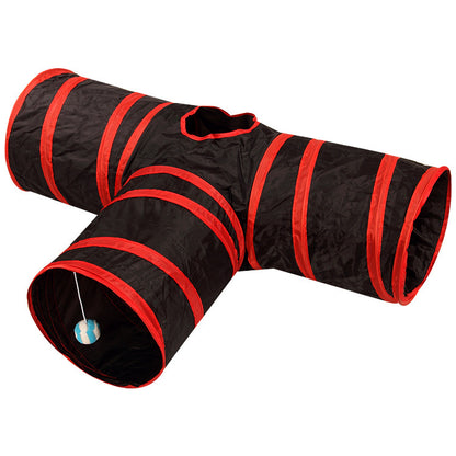 Foldable Pet Tunnel Multi-Channel Cat Dog Tent Indoor 2 3 4 5 Way 414983889337