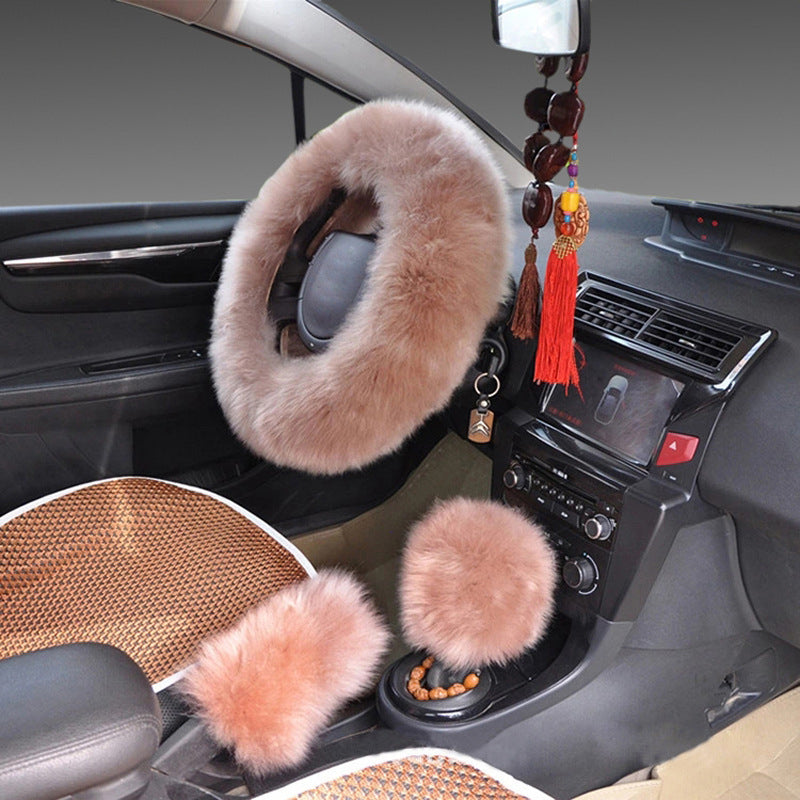 Wool Steering Wheel Cover Long Wool Handle Cover 414fec18 a12b 4f63 bb52 6dc70a794fa1