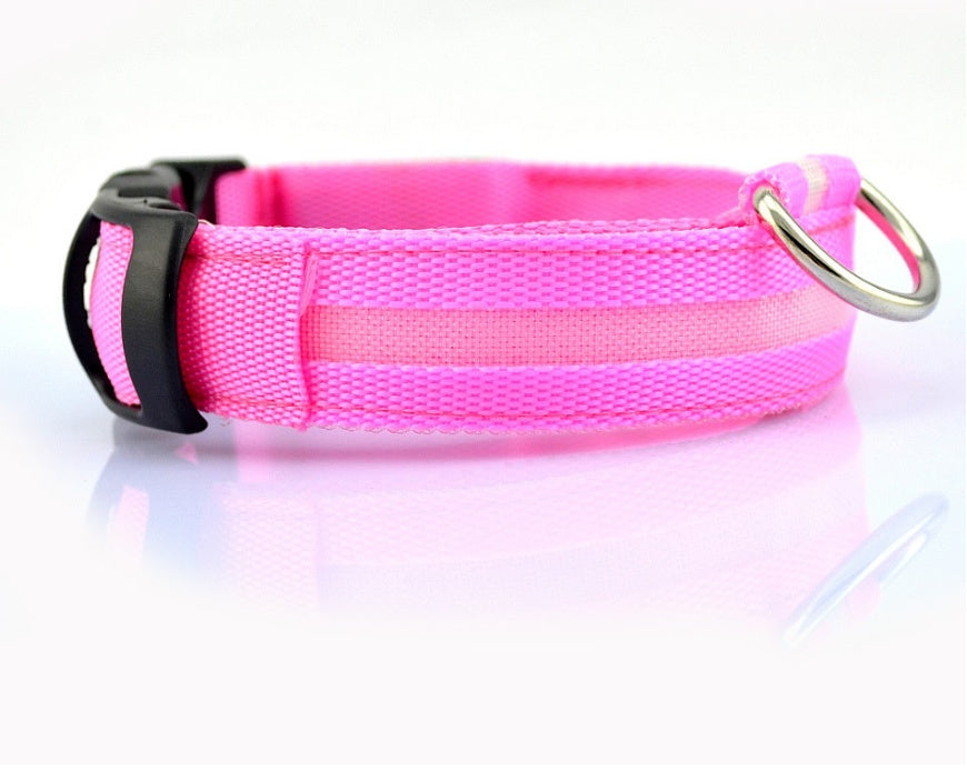 Nylon LED Pet Dog Luminous Collar Night Safety Flashing Glow in Dark Dog Cat Leash Adjustable Pet Supplies 4154077744321
