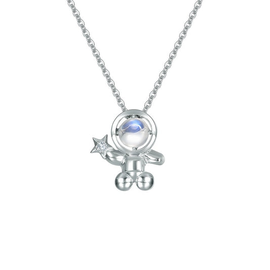 Sterling Silver Necklace Spaceman Pendant 41714607 62f3 4301 bea4 5c8b4287c4a3
