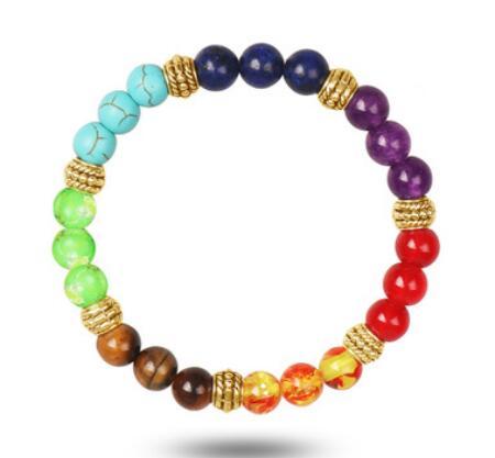 Colorful Chakra Yoga Energy Bead Bracelet 4181090429528