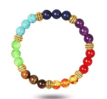 Colorful Chakra Yoga Energy Bead Bracelet 4181090429528