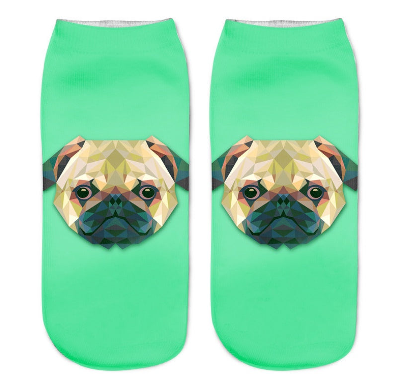 Popular Funny Unisex Short Socks 3D Cat Printed Anklet Socks Casual Socks 4181666417616