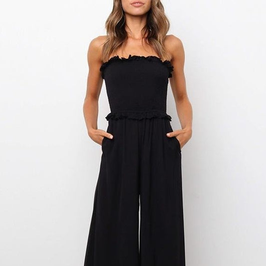 European And American Leisure Loose Sleeveless Jumpsuit 41841d86 9317 4620 a0fa 3f3371537c74