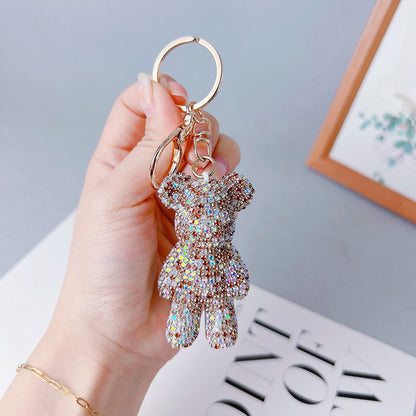 Creative Diamond Cartoon Bear Keychain 41884159 6b0f 42a8 a9e8 7527f28bcb65